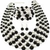 iSPECIAL Ispecial Colorful Faux Pearl Jewelry Set For Women Layered Chunky Necklace, Earrings, And Bracelet Fashion Costume Jewelry Set Jewelry Sets