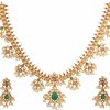 TARINIKA Tarinika Gold-Plated Brass Premal Antique Indian Jewelry Necklace Set For Women & Girls | Indian Jewelry | 1-Year Warranty | Cz Stones, Metal, Cubic Zirconia Jewelry Sets