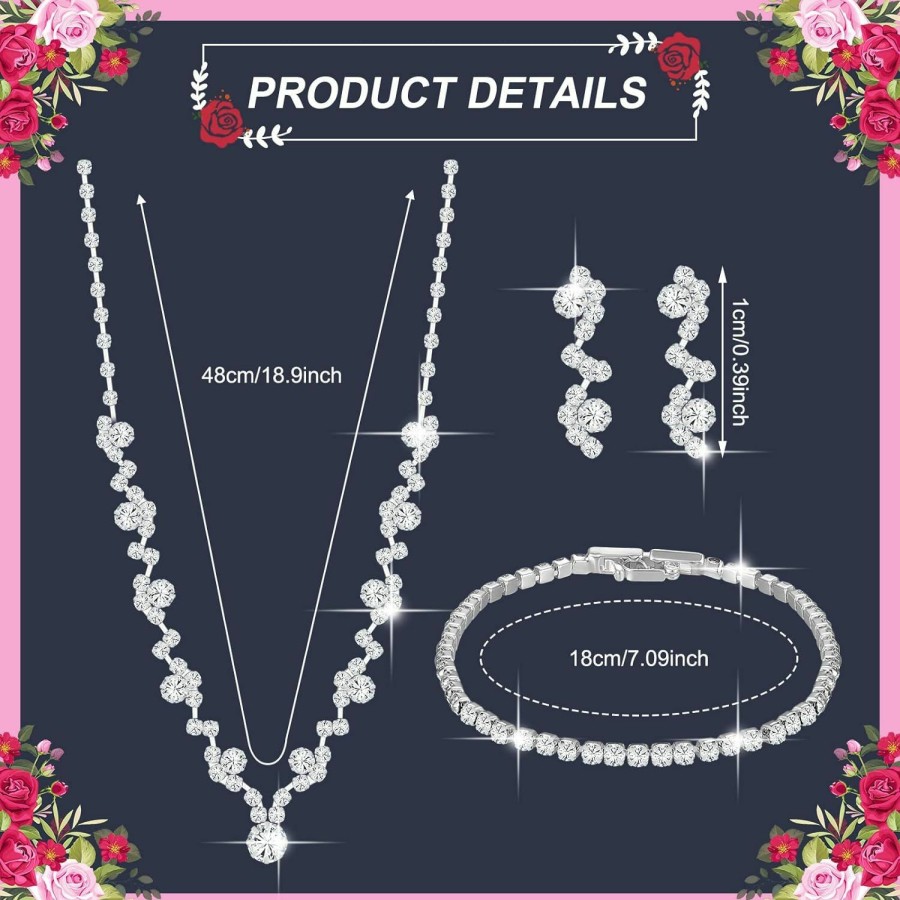 Yinkin Yinkin 6 Bridesmaid Jewelry Sets For Wedding Will You Be My Bridesmaid Necklace Earrings Bracelet With Card Bridesmaid Proposal Gift Jewelry Sets