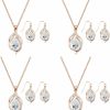 ZHUWE Zhuwe Bridesmaid Jewelry Set For Women Girls, 1-4-6-8 Sets Teardrop Necklace Earring Set For Wedding Party Gift Jewelry Sets