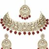 I Jewels I Jewels Gold Plated Unique Design Multi Layer Statement Handmade Choker Necklace Jewellery & Jhumka Earring Set For Women/Girls Jewelry Sets