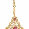 TARINIKA Tarinika Antique Gold Plated Idris Maangtika With Floral Design - Indian Maang Tika For Women And Girls Perfect For Ethnic Occasions | Traditional Indian Maang Tikka For Women | 1 Year Warranty* Jewelry Sets