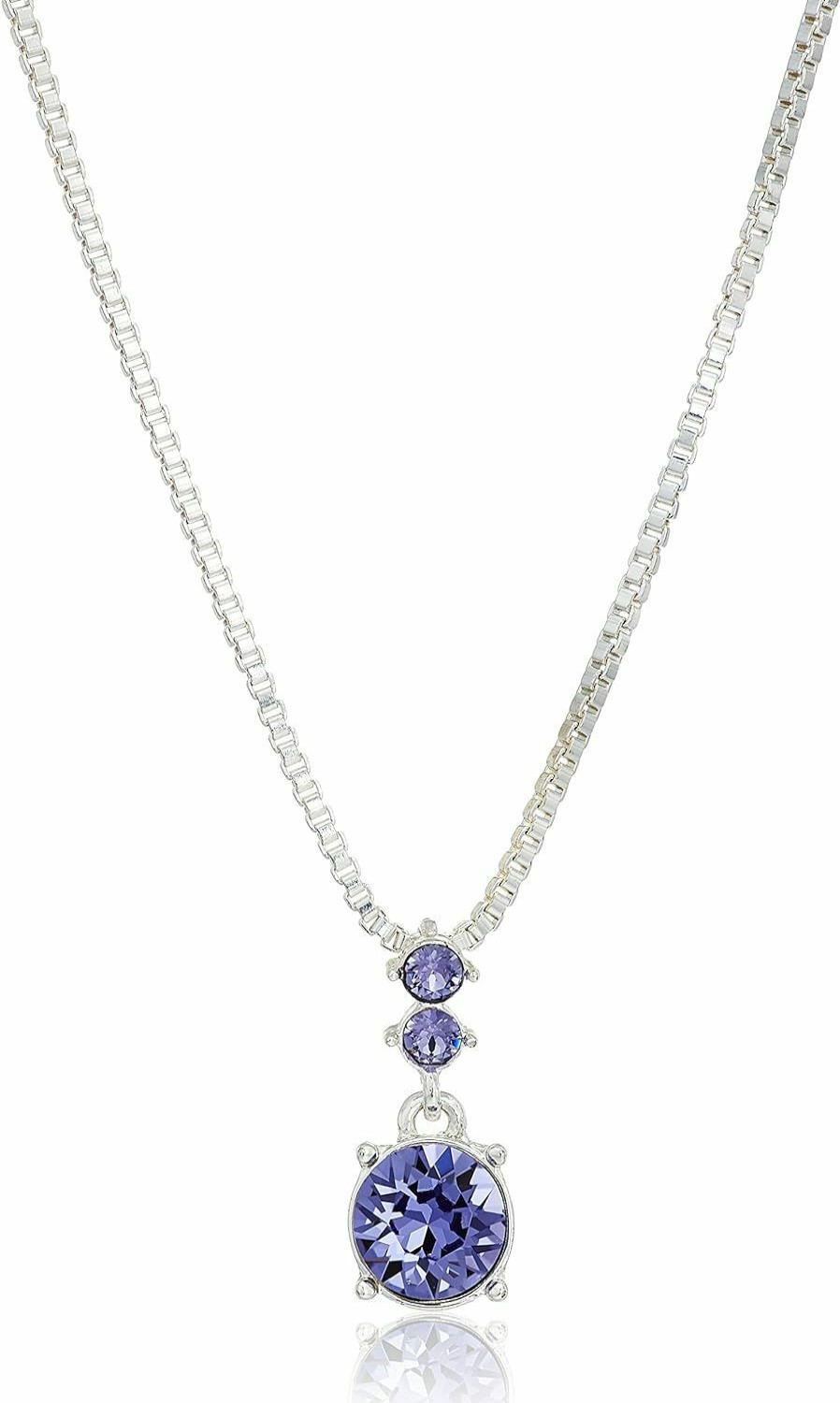 Nine West Nine West Silver-Tone And Purple Necklace And Earrings Set Jewelry Sets