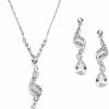 Mariell Mariell Cubic Zirconia Prom Jewelry Set, Necklace & Earrings Set For Brides, Bridesmaids, Wedding Jewelry Jewelry Sets