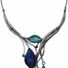 Rosemarie Collections Rosemarie Collections Women'S Colorful Resin Leaf And Crystal Design Statement Bib Necklace Earrings Set, 14\"+3\" Extender Jewelry Sets