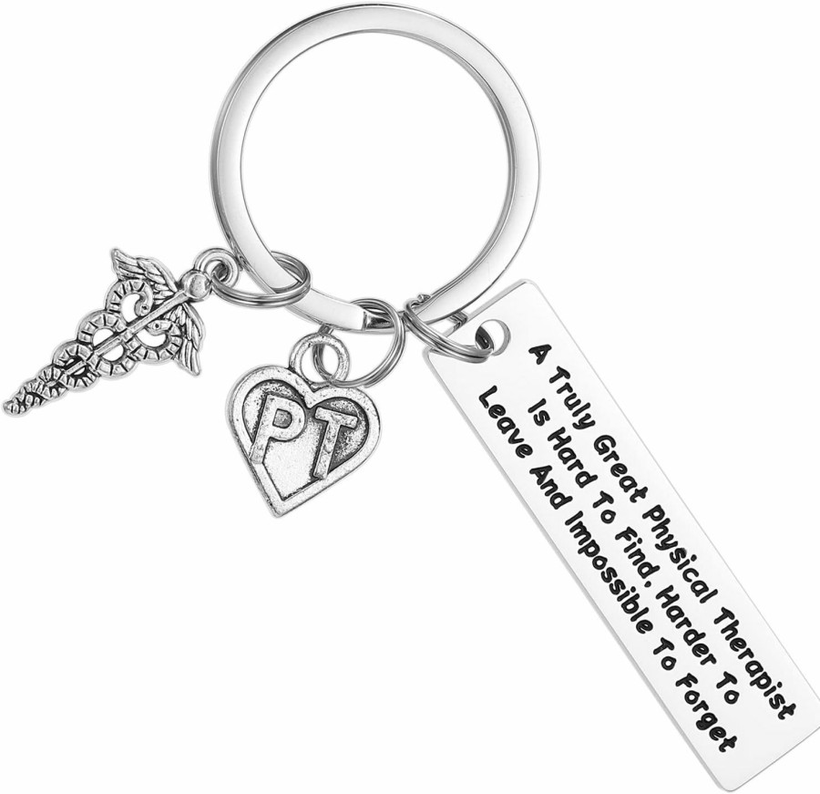 HUTIMY Hutimy Physical Therapy Gifts Keychain For Women Men Therapists Key Ring Pt Month Present Merch Items Stuff Funny A Therapist Mental Health Pt Jewelry Physical Therapist Keychain Jewelry Sets