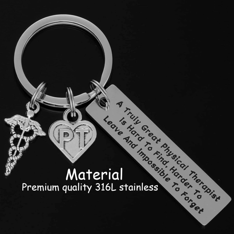 HUTIMY Hutimy Physical Therapy Gifts Keychain For Women Men Therapists Key Ring Pt Month Present Merch Items Stuff Funny A Therapist Mental Health Pt Jewelry Physical Therapist Keychain Jewelry Sets