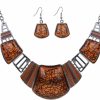 YAZILIND Yazilind Vintage Ethnic Tibetan Sliver Turquoise Bib Collar Earrings Necklace Jewelry Set Women Jewelry Sets