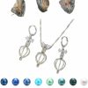 GRLCIS Grlcis 3Pcs(7-8 Mm) Freshwater Pearl Oysters In Random Colors With Standard Sterling Silver Necklace (18-Inch) Earring Set Comes With A Bracelet Jewelry Sets