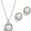 Mariell Mariell Freshwater Pearl Wedding Necklace Earrings Jewelry Set For Brides, Bridesmaids, Birthday Gift Jewelry Sets