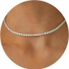 Tewiky Tewiky Tennis Necklace 14K Gold Plated/Silver Sparking Rhinestone Choker Necklaces Dainty Crystal Cubic Zirconia Bridal Wedding Jewelry For Women Jewelry Sets