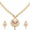 TARINIKA Tarinika Yellow Gold Tiah Nakshatra Cz Short Necklace Set With Cz Design - Indian Jewelry Sets For Women | Perfect For Ethnic Occasions | Traditional South Indian Necklace | 1 Year Warranty* Jewelry Sets