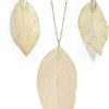 BOUTIQUELOVIN Boutiquelovin Filigree Long Leaf Pendant Dangle Necklace And Earring Jewelry Set Fashion Gifts For Women Girls Jewelry Sets