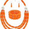 Chamvino Chamvino Bohemian Style Multilayer Beaded Necklace + Earrings + Bracelet Set For Women'S And Girls Gifts Jewelry Sets