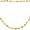 Bling Jewelry Bling Jewelry Uni 14K Gold Overlay .925 Sterling Silver Nautical Anchor Link Puff Mariner Chain Choker Necklace For Women Men 9-6Mm Wide 16 18 20 24 Inch Jewelry Sets