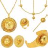 Ethlyn New 24K Gold Plated Big Size Wedding Jewelry Sets For Ethiopian Habesha Women Jewelry Sets