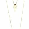 LUX ACCESSORIES Lux Accessories Women'S Stone Teardrop & Arrowhead Double Layered Necklace Set Jewelry Sets