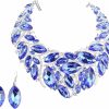 Wang African Beads Jewelry Sets Women Bridal Crystal Statement Necklace Earring Jewelry Sets Jewelry Sets