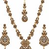 Touchstone Touchstone Indian Bollywood Gorgeous Intricate Workmanship Sparkling Rhinestone Crystal Wedding Designer Jewelry Necklace Set In Gold Or Silver Tone For Women. Jewelry Sets