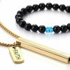 XYQ Xyq Anxiety Necklace,Anxiety Bracelet Mindful Breathing Necklace Meditation Tools Meditation Breathing Necklace Shift Anxiety Whistle Necklace Jewelry Sets