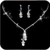 Yean Yean Wedding Jewelry Sets Silver Rhinestone Bridal Necklace Earring Set Costume Necklace For Bride And Women Jewelry Sets