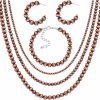 FIRAZIO Firazio 3 Set Navajo Pearl Necklace Western Jewelry For Women Including Cowgirl Vintage Multilayer Bead Pearl Necklace Navajo Style Earring And Bracelets Jewelry Sets