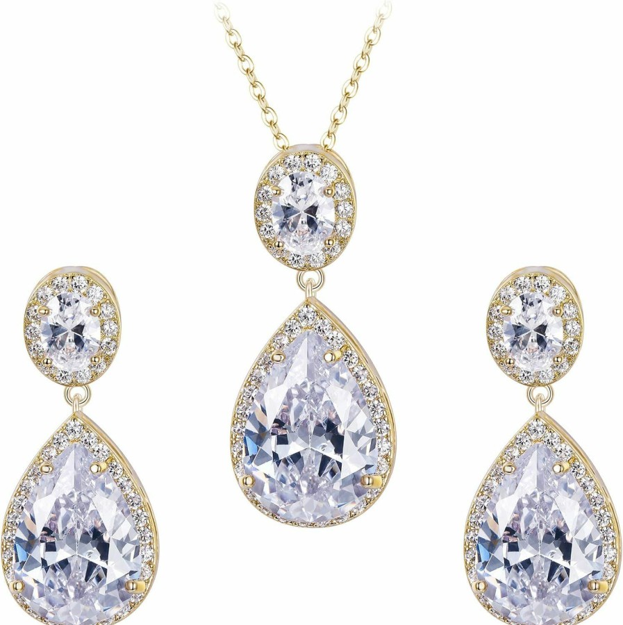 EVER FAITH Ever Faith Wedding 8-Shape Zircon Jewelry Set Austrian Crystal Jewelry Sets