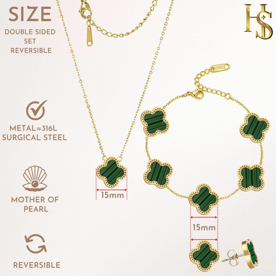 HighSpark Highspark Jewelry Set For Women | Jewelry Set For Women & Girls | Lovely Gift - Green Jewelry Sets