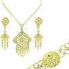 Siwalai Thai Traditional Gold Plated Necklace Earrings Belt Jewelry Set Jewelry Sets