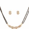 Sunsoul Sunsoul By Touchstone Indian Bollywood Wedding Bridal Designer Jewelry Mangalsutra Set Black Beads In Gold Tone For Women. Jewelry Sets