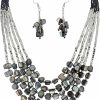 Firstmeet Firstmeet Bohemian Layered Shell Beaded Necklace Set Seed Bead Irregular Costume Jewelry For Women Jewelry Sets