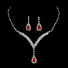 JWICOS Jwicos Bridal Necklace Earrings Set Crystal Wedding Jewelry Set Rhinestone Choker Necklace For Women And Girls (Black) Jewelry Sets